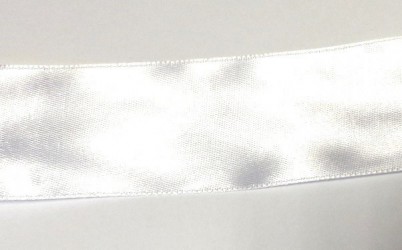 Satin ribbon white  (1 m)