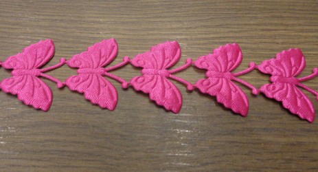 Stripe Butterflies Dark pink (20 cm)