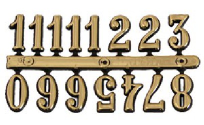 Clock numbers (gold)