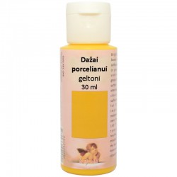 Dažai stiklui, porcelianui Geltona (30 ml)