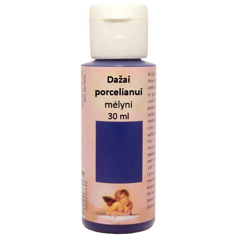 Dažai stiklui, porcelianui Mėlyna (30 ml) Dažai stiklui, porcelianui Mėlyna (30 ml)