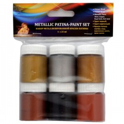 Rinkinys metalizuoti dažai - patina 6x25 ml.