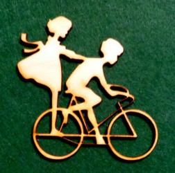 Couple on bicycle