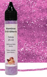 Kontūras 3–D gliteris Fuksija (25 ml)
