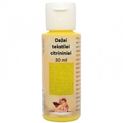 Dažai tekstilei Citrininiai (30 ml)