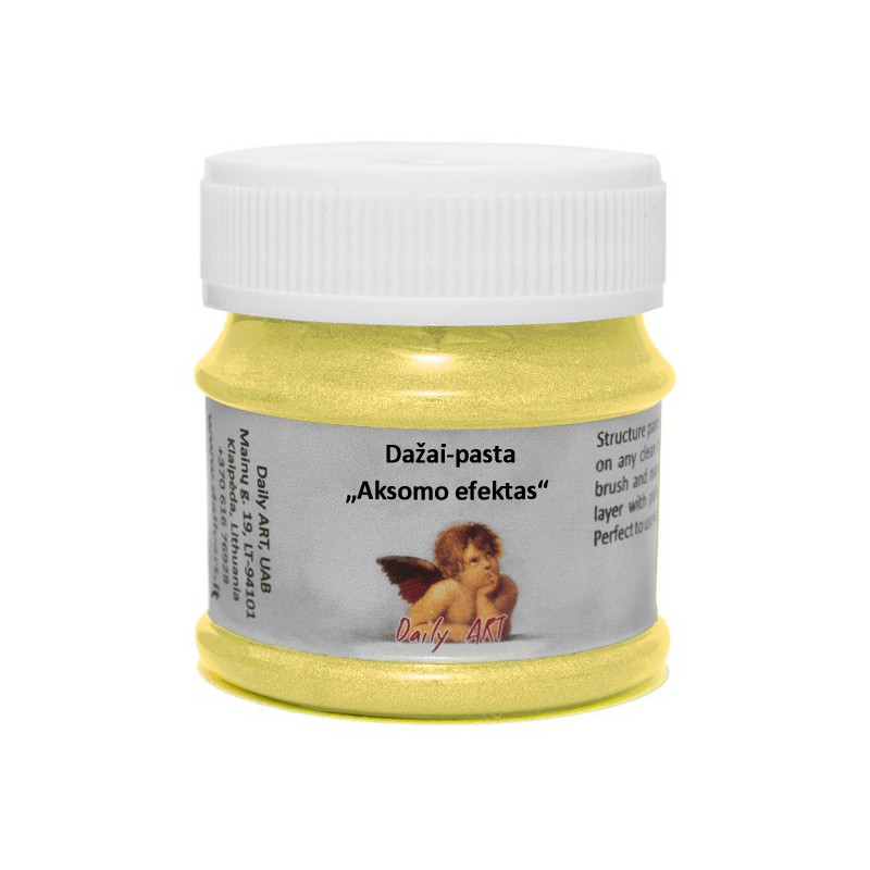 Dažai - pasta "aksomo efektas" – citrinas (50 ml) Dažai - pasta "aksomo efektas" – citrinas (50 ml)