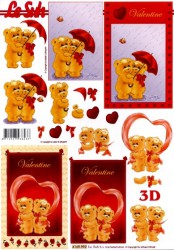 Paper for 3D decoupage (bears love)