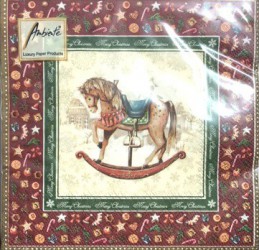 Napkins Rocking horse red