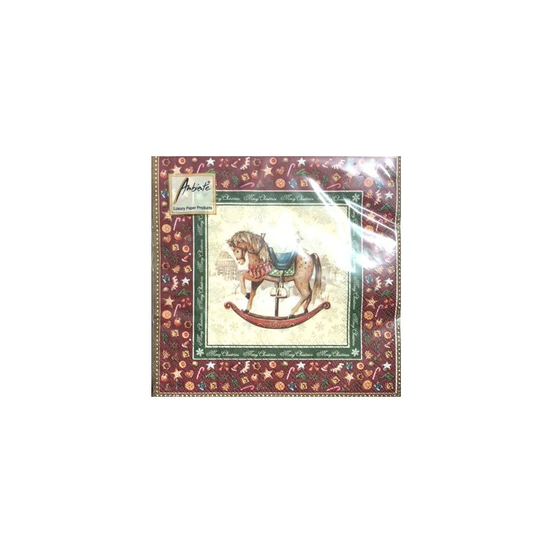 Napkins Rocking horse red