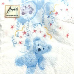 Napkins Teddy blue