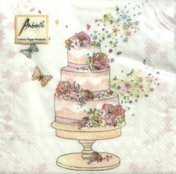 Napkins Flowered wedding cake