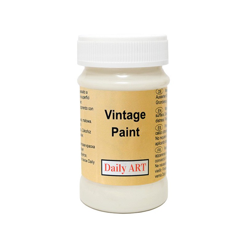Kreidiniai akriliniai vintažiniai dažai Pieno balta (100 ml) Kreidiniai akriliniai vintažiniai dažai Pieno balta (100 ml)