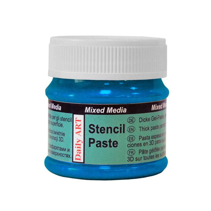Pasta trafaretams Perlamutriniai mėlyni (50 ml) Pasta trafaretams Perlamutriniai mėlyni (50 ml)