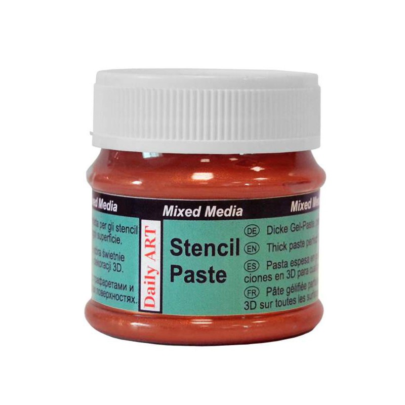Pasta trafaretams Perlamutriniai raudoni (50 ml) Pasta trafaretams Perlamutriniai raudoni (50 ml)