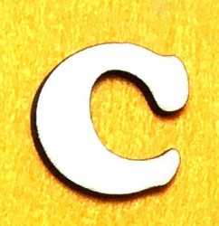 Raidė C (5 cm, 7 šriftas)