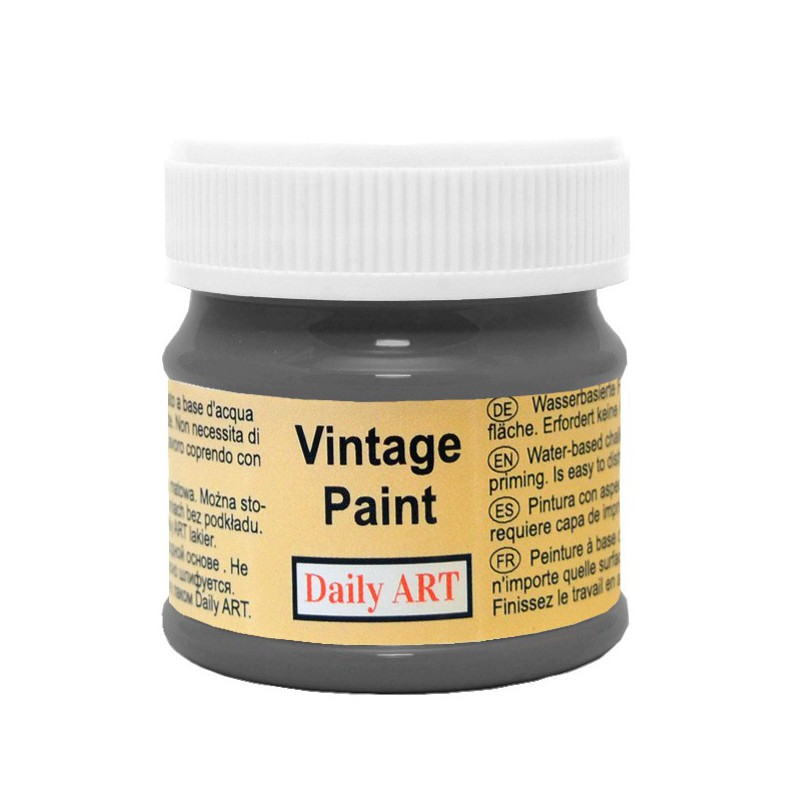 Kreidiniai akriliniai vintažiniai dažai Anglies juoda (50 ml) Kreidiniai akriliniai vintažiniai dažai Anglies juoda (50 ml)