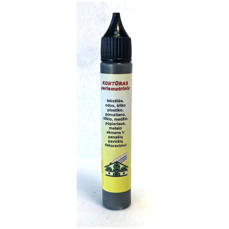 Perlamutrinis kontūras AKRILEN Juoda (30 ml) Perlamutrinis kontūras AKRILEN Juoda (30 ml)