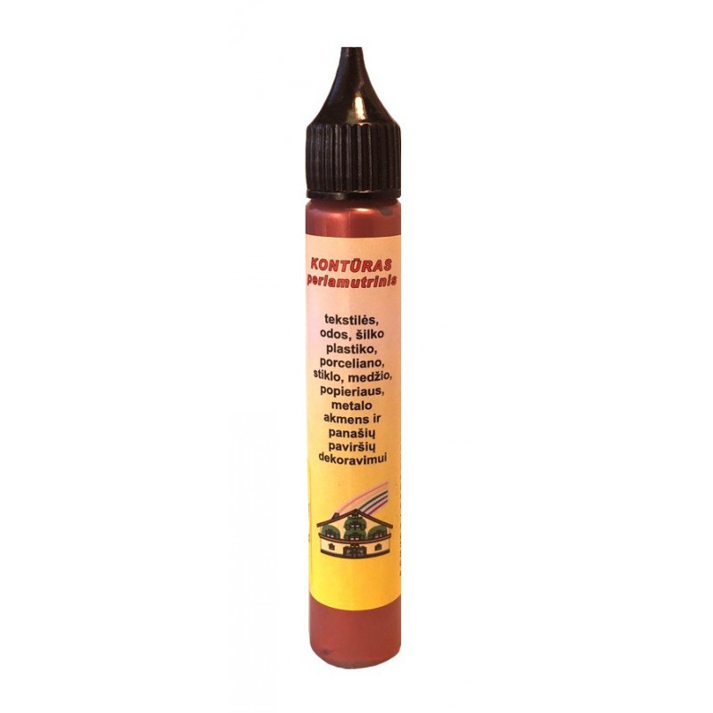 Perlamutrinis kontūras AKRILEN Raudona (30 ml) Perlamutrinis kontūras AKRILEN Raudona (30 ml)