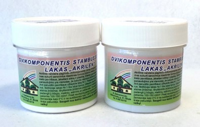 Dvikomponentis sendinimo lakas AKRILEN Stambus (2 x 120 ml)