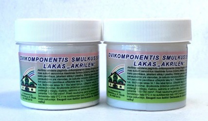 Dvikomponentis sendinimo lakas AKRILEN Smulkus (2 x 120 ml)