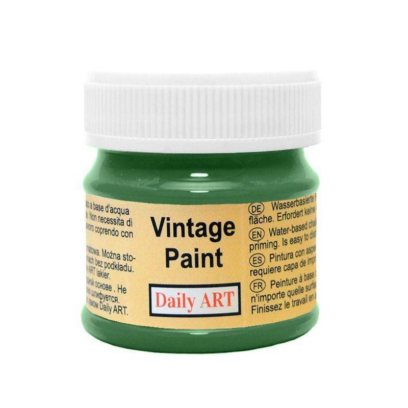Kreidiniai akriliniai vintažiniai dažai Miško žalia (50 ml) Kreidiniai akriliniai vintažiniai dažai Miško žalia (50 ml)