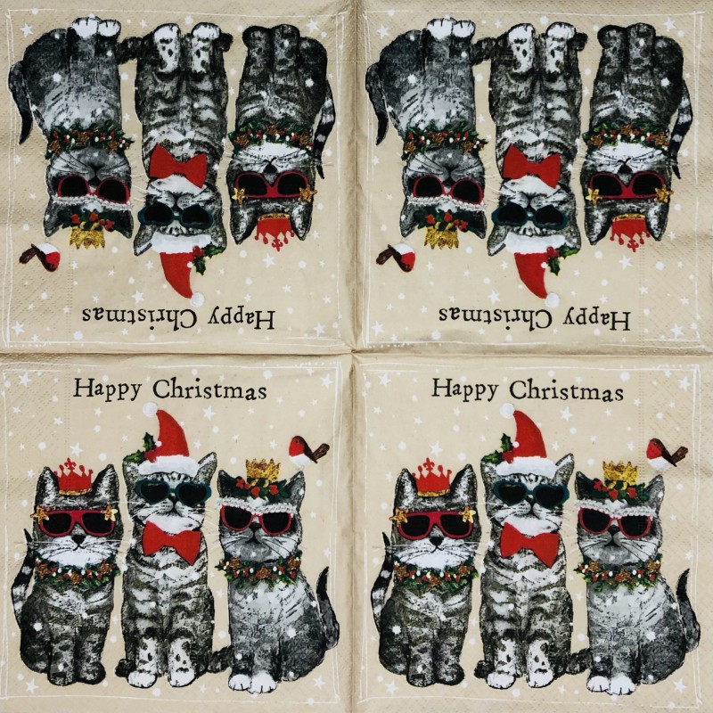 Servetėlė Kalėdinės katės