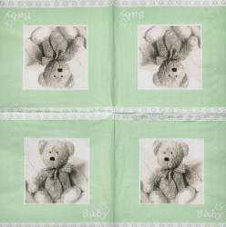 Napkin Bear Green