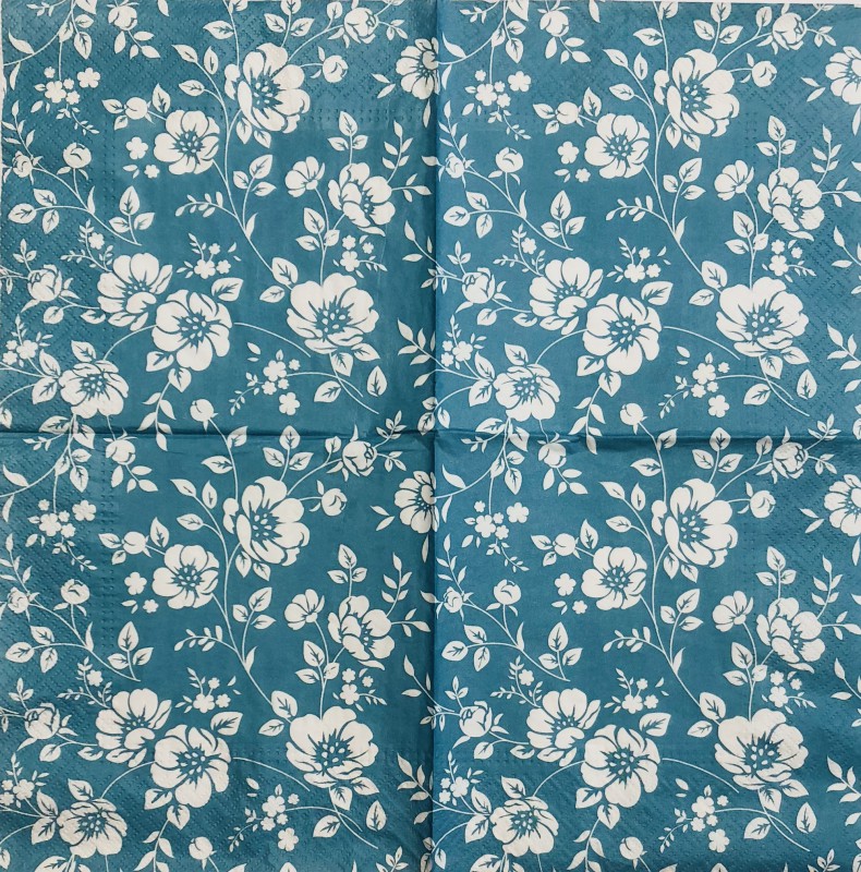 Napkin Flowers (blue)
