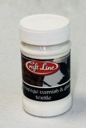 Klijai ir lakas dekupažui ant tekstilės (100 ml)