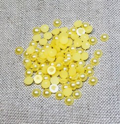 Half pearls Yellow (6mm, 100pcs)