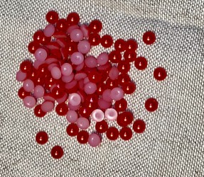 Half pearls Red (6mm, 100pcs)