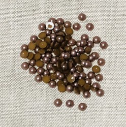 Half pearls Brown (6mm, 100pcs)