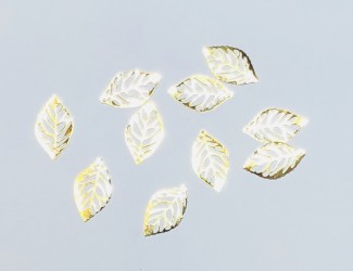 Ažūriniai lapeliai (10 vnt, Aukso spalva)