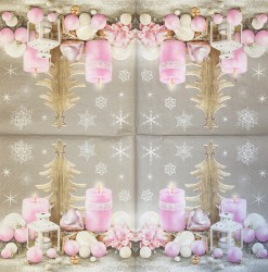 Napkin Pink candles