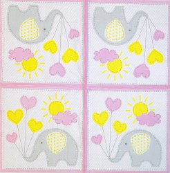 Napkin Elephant Pink