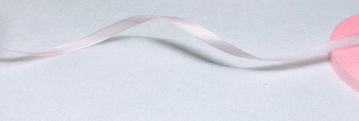 Satininės juostelė Rožinė (0,6cm pločio, 1m)