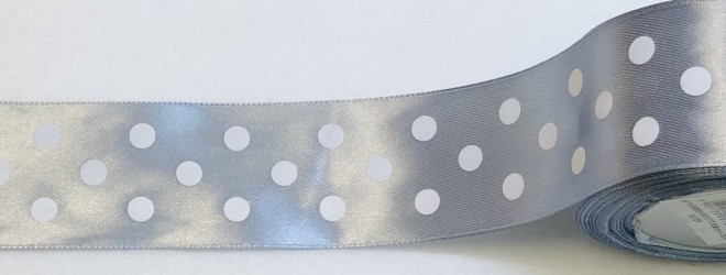 Satin Ribbon Silver (3,8cm, 1m)