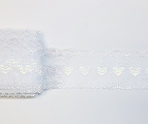 Lace trim White (1 m x 7,5 cm)