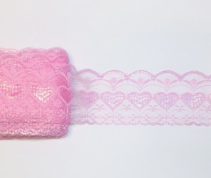 Lace trim Pink (1 m x 7,5 cm)