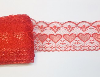 Lace trim Red (1 m x 7,5 cm)