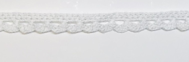 Medvilninė juostėlė Balta (1 m, 0,8 cm)