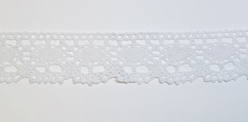 Lace trim White (1m, 4cm)
