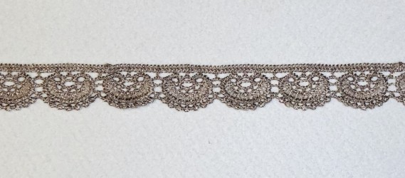 Lace trim dark beige 2,5 cm