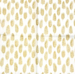 Napkin Feathers gold