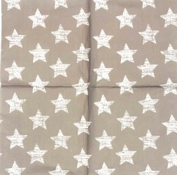 Napkin Stars Grey