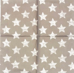 Napkin Stars Grey