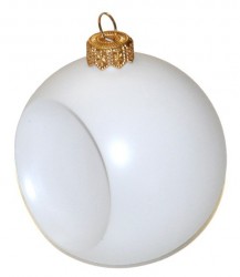 Christmas ball white 9 cm
