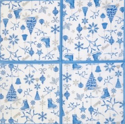 Napkin Blue Christmas