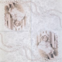 Napkin Girl and pearls