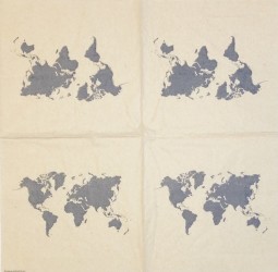 Napkin World map